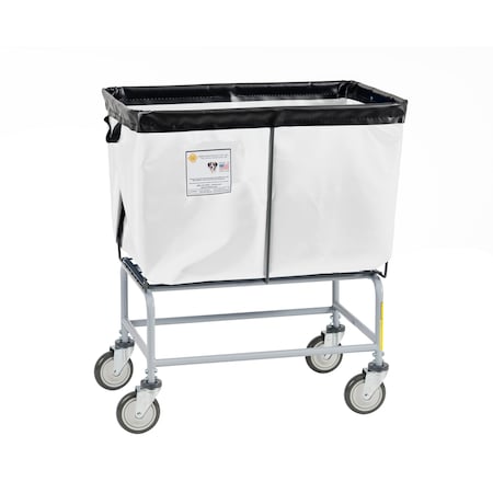 R&B Wire Products Elevated Basket Truck, Vinyl, 6 Bushel, White 466WHT